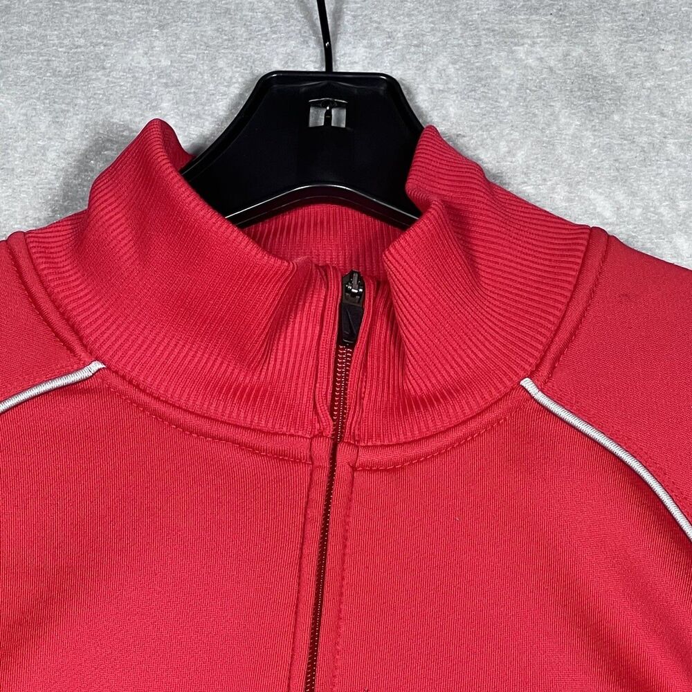 Vintage Nike Team Sweatshirt Men’s Medium Red Ohio State Buckeye Full Zip Swoosh - Picture 3 of 16